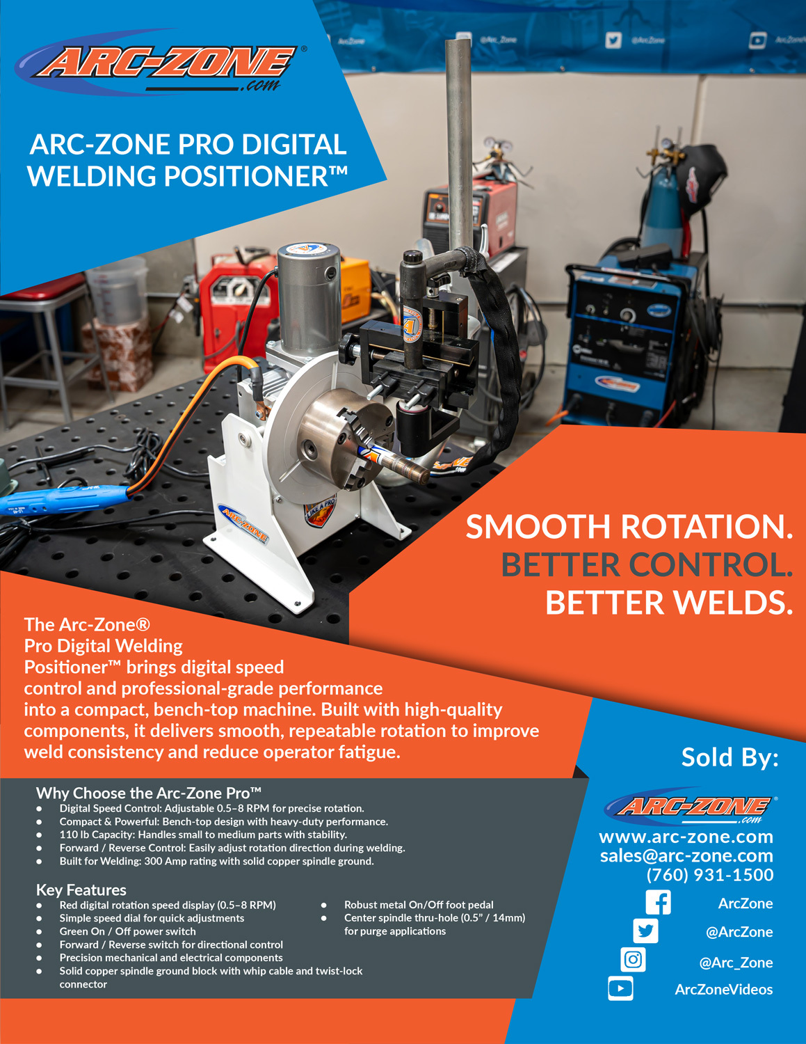 Arc-Zone Pro Digital Welding Positioner